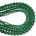 Polished malachite round beads for DIY jewelry making in multiple sizes and green stripes - Malachite (Synthetic) / 4mm Approx 93pcs