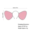 Elephant ears headband for costume, soft pink and grey felt ears on black band - Metal Clasp Felt Gus Mouse Ears