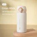 320ml cream white insulated stainless steel bottle with one-click bounce lid - 320ml / Cream White