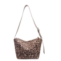 Borsa a tracolla alla moda con stampa leopardata e tracolla kaki regolabile - Cachi
