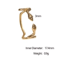 Detalle del anillo de serpiente dorado con ancho de 3mm y diámetro interior 17,4mm - Dorado