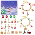 DIY Christmas advent calendar jewelry set with 24-grid box and festive charms - Gold Christmas Tree Style (M-14 Christmas Tree)