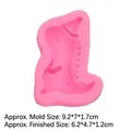 Stampo in silicone dinosauro rosa con cappello, 9,2x7x1,7cm per dolci e artigianato - Stile 3 / Rosa