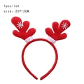 Red Christmas reindeer antler headband with white snowflakes for party costumes 25x12cm - Antler Spring Headband