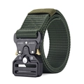 Tactical nylon duty belt in army green with a heavy-duty cobra metal buckle for outdoors - 125cm / Army Green (Green Release)
