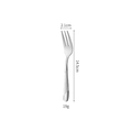 Luxury gold-plated stainless steel dessert fork with diamond pattern handle and dimensions - Silver Small Fork