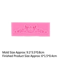 Rosa Silikonform mit europäischem Vintage-Blumenrelief für Torten- und Schokoladendekor - Stil 13 Schmale Lange Reliefform