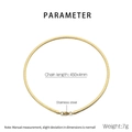 Diagramma dettagliato della catena a serpente in acciaio dorato con dimensioni 450x4mm e peso - 450x4mm / Oro (KN35037-Z)