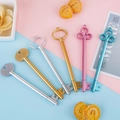 Creative key-shaped gel pens in metallic gold, silver, pink and blue colors - Key Shape