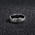 Retro Thai silver style adjustable open ring with vintage wave patterns for men - Tough