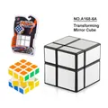 Set educativo di cubo a specchio 2x2 argento e cubo magico 3x3 classico con confezione - Set Cubo a Specchio 2x2 e Cubo Classico 3x3 (A168-6A)