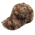 Vintage jacquard baseball cap with brown floral pattern and sturdy brim for outdoor sun protection - M(56-58cm) / Coffee
