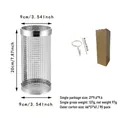 Stainless steel rolling BBQ basket with hook and kraft paper packaging box 20cm - Small Single Pack (with Hook + Kraft Box)