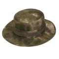 Tactical woodland camouflage boonie hat with metal eyelets and adjustable side snaps - One Size / A-TACS FG
