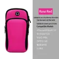 Fascia da braccio sportiva impermeabile rosso rosa per corsa e telefoni 6 pollici - Fascia da Braccio in Neoprene Rosa Rosso