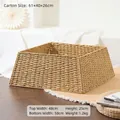 Natural woven Christmas tree collar, 58cm base, handcrafted tree ring basket stand - Top 48xBottom 58xH 25cm / Square Paper Rope Light Brown