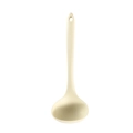 Hitzebeständiger Silikon-Suppenlöffel in Beige für Kinder-Beikost und Suppen - Suppenkelle / Weiß