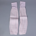 Breathable pale pink ice silk sun protection sleeves with thumb hole and ribbed texture - M / Purple Pink