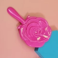 Specchio a mano portatile a forma di rosa rossa con manico creativo e cornice in plastica - Rosa Rosso