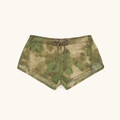 Pantaloncini cargo outdoor mimetici in tessuto ripstop verde con coulisse in vita - S / Camouflage Termico
