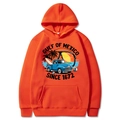 Orange Gulf Of Mexico vintage graphic hoodie with long sleeves and drawstring hood - Orange
