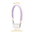 Manico in corda intrecciata viola e bianco per tazza da 40oz con anello in silicone - Viola