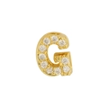 Classic 18k gold plated letter G pendant with micro-inlaid sparkling zircon stones - Letter G