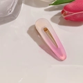 Pinza para el pelo corazón rosa mate con elegante degradado para mujer - 1212C Pinza para el Cabello Rosa