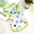 Breathable mesh pet vest with colorful floral print and green trim for small dogs and cats - XS / Colorful Geometric