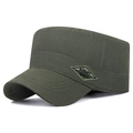 Berretto cadet uomo verde militare con toppa ARMY SPIRIT e visiera piatta rinforzata - Regolabile / Verde Militare