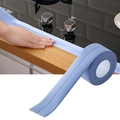 Ruban d'étanchéité en PVC bleu ciel imperméable avec pli central pour évier et cuisine - Bleu