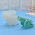 Detailed silicone mold for DIY cannon-shaped candle and plaster desk ornaments - Cannon Mold
