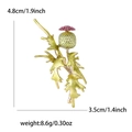 Elegante goud en groene emaille sleutelbloem speld met roze accenten, 4,8x3,5cm - Rozerood