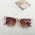 Stylish square pink frame sunglasses with gradient brown lenses for a chic look - Rice Pink