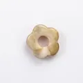 Beige and brown marble texture acrylic five-petal flower bead for DIY jewelry making - Beige Marble