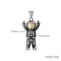 Two-tone Astronaut Pendant (KP98056-KHX)