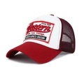 Cappello trucker Western retrò bordeaux e bianco con rete e ricamo vintage - Borgogna / Regolabile