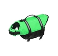 Fluorescent green dog life jacket with safety handle and reflective strips for swimming - XXS / Grass Green