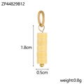 Macro shot of yellow stacked beads pendant with golden metal loop for jewelry making - Light Yellow Style (ZP44829B12)