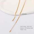 Golden 18K gold-plated 4.0mm stainless steel curb chain necklace on artistic tray - Gold Dense Curb Chain
