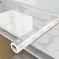 Zelfklevende keukenfolie met wit en grijs marmerpatroon voor wanden en kasten - 60cm Breed * 1m / Verfrissend Steenwit