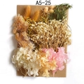 Preserved dried flower DIY kit A5-25 with colorful hydrangea and bunny tails - Flower Pack No.25