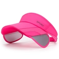Women's outdoor sun visor in rose red with retractable side panels and sport text - Adjustable / Rose Red