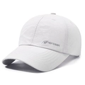Light gray breathable quick-dry sports baseball cap with narason logo detail - Adjustable / White