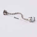 Dettaglio catena per anello nasale magnetico da 36mm con connettori in acciaio da 5mm - Clip per orecchio magnetico a catena / Argento