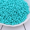 Bulk 4mm turquoise acrylic round beads with center hole for DIY bracelet and jewelry making - 10g/Pack (4mm, Hole 1mm) / Peacock Blue