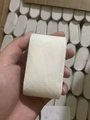 Single white rectangular watch pillow with textured finish for watch display boxes - Textured Velvet Watch Pillow
