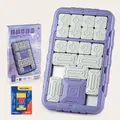 Purple magnetic Huarong Road slide puzzle game with colorful tiles and packaging - Single Player Version / Purple (NO.11844C)