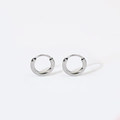 Gepolijste zilveren roestvrijstalen geometrische oorringen met minimalistisch design - Rond Type A / 12mm / Zilver
