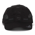 Quick-dry black baseball cap with mesh side panels and white logo for outdoor sports - Black Quick Dry Brand Style (E4)
